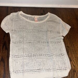Tulle Ivory Mesh Sweater